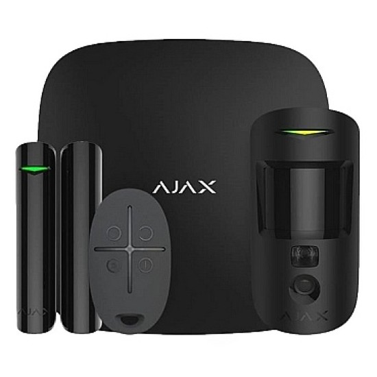 Sistema di Allarme Smart Ajax StarterKit Cam Wireless Nero