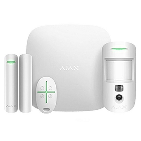 Ajax StarterKit Cam Plus: Allarme Smart con Videocamera e Sensori Avanzati