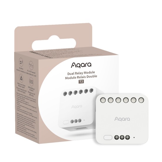 Aqara Modulo Relè Doppio T2 Zigbee - Soluzione Smart Home per Luci e Garage