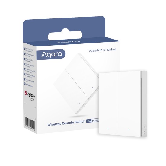 Aqara H1 Interruttore Smart Doppio Wireless Compatibile Apple HomeKit
