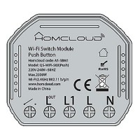 Modulo Pulsante e Interruttore Wi-Fi 1CH da Incasso Bianco