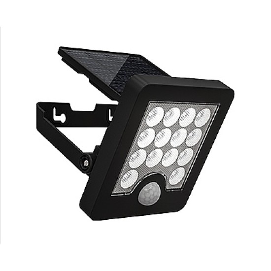 Faretto Solare da Esterno con Sensore di Movimento 40W - Nero