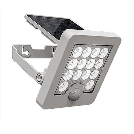 Faro Solare da Esterno FSL con Sensore di Movimento 40W, Luce Bianco Freddo