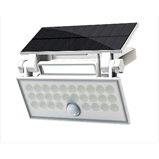Faro Solare da Esterno con Sensore di Movimento 60W - Luce Bianca FSL