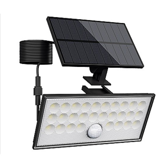 Faro Solare da Esterno 60W con Sensore di Movimento - Nero - FSL
