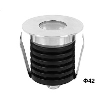 Spotlight LED Polaris IP65 3W 4000K Nickel Satinato - Illuminazione Accentata