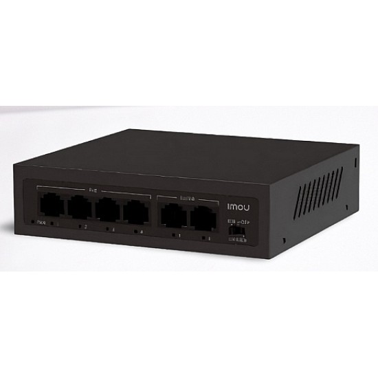 Switch PoE Unmanaged Imou SF106P - 4 Porte 10/100 Mbps, 2 Uplink, 45W