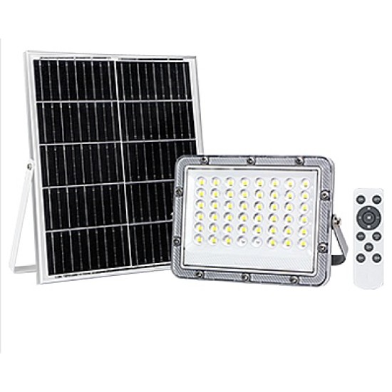 Proiettore Solare LED 60W - Funzione Crepuscolare e Telecomando