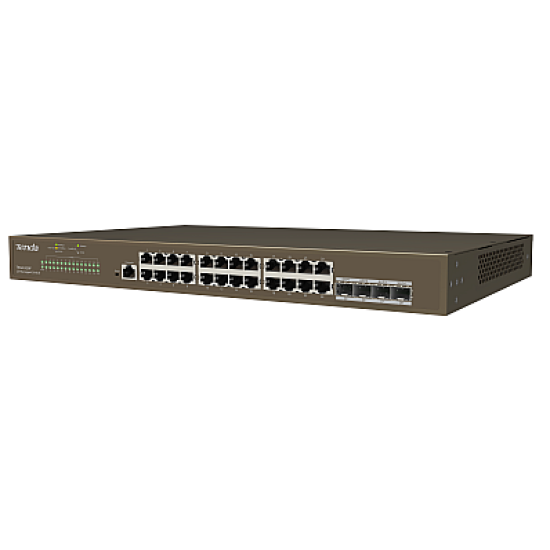 Tenda Switch TEG3328F: 24 Porte Gigabit Ethernet, Ideale per Aziende e Hotel
