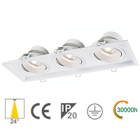 Fari LED ad Incasso Multipli 27W 4000K 2160lm Bianco NVC