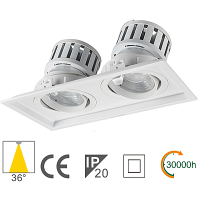Faro ad Incasso LED Multiplo NVC 48W 4000K IP20 - Bianco