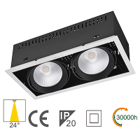 Fari ad Incasso LED Multipli 48W 4000K CRI90 Neri - NVC
