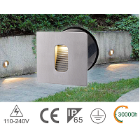 Segnapasso a Parete LED 4W 3000K IP65 in Alluminio - NVC