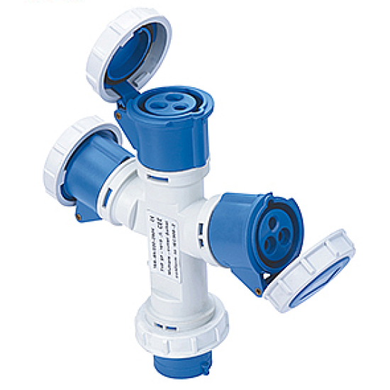 Adattatore Industriale Triplo 16A 2P+T CEE IP67 ProPart-El