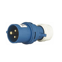 Spina Mobile Diritta Industriale CEE 16A 220-250V IP44 Colore White & Blue