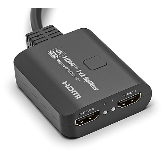 Splitter HDMI 1x2 4K@60Hz HDCP2.3 Downscaler On-Off - ProPart-El
