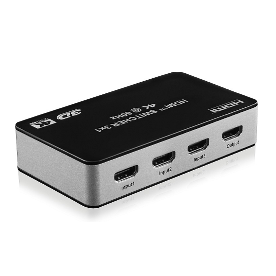 Switch HDMI 3x1 4K 60Hz con Telecomando IR - ProPart-El