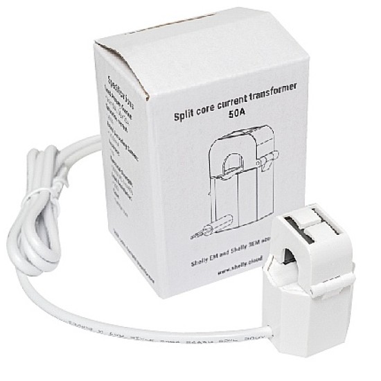 Pinza Amperometrica 50A Shelly - Misuratore di Consumo Elettrico Colore Bianco