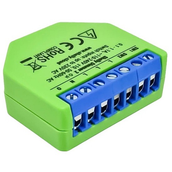 Shelly Dimmer 2 - Smart Dimmer WiFi/BT Verde per Controllo Luci Alogene e LED