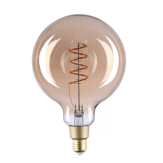 Shelly Vintage G125 Globo Ambrato - Lampada Smart E27 per Atmosfera Accogliente