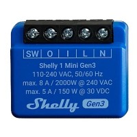 Shelly Mini 1 Gen3 - Relè Smart WiFi/BT per Automazione Domestica