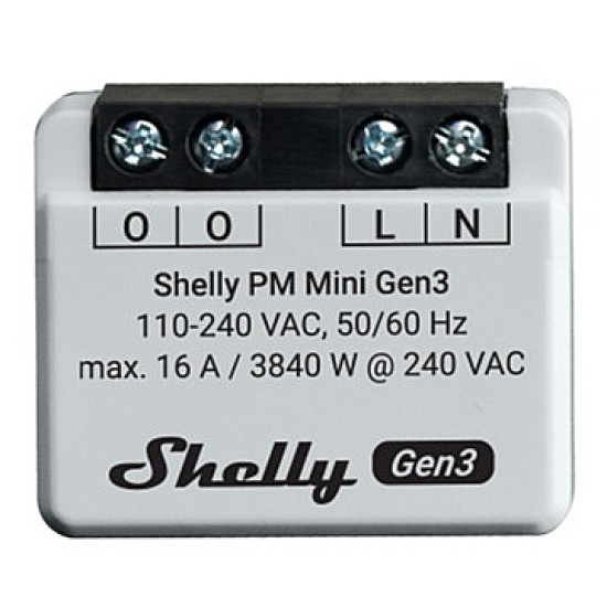 Misuratore Consumi Wi-Fi Shelly Mini PM Gen3 - Monitoraggio Energetico Avanzato