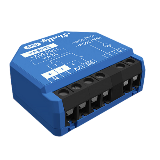 Shelly 1 Gen3 Relè Smart Wi-Fi/Bluetooth per Automazione Domestica