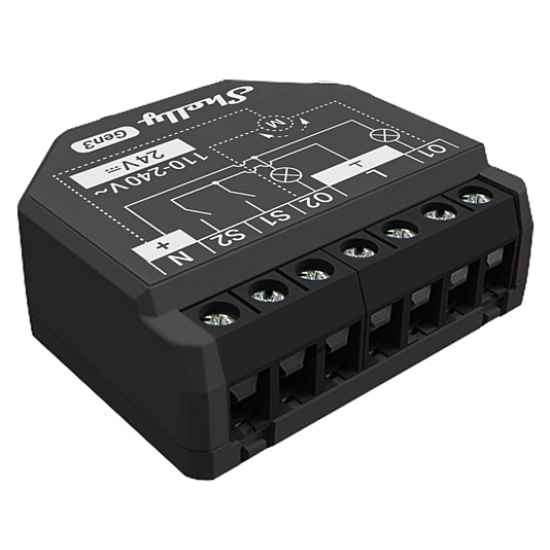 Shelly Plus 2PM Gen3 - Relè Wi-Fi/Bluetooth per Tapparelle, Luci e Consumo Energetico