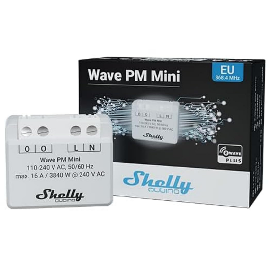 Shelly Qubino Wave PM Mini - Interruttore Intelligente Z-Wave per Casa Smart