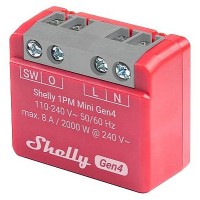 Shelly 1PM Mini Gen4: Relè Smart con Misurazione Consumi, WiFi/BT/Zigbee/Matter, 8A