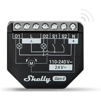 Shelly Plus 2PM Gen4 - Relè Intelligente per Tapparelle con Misurazione Consumi e Connettività Multiprotocollo