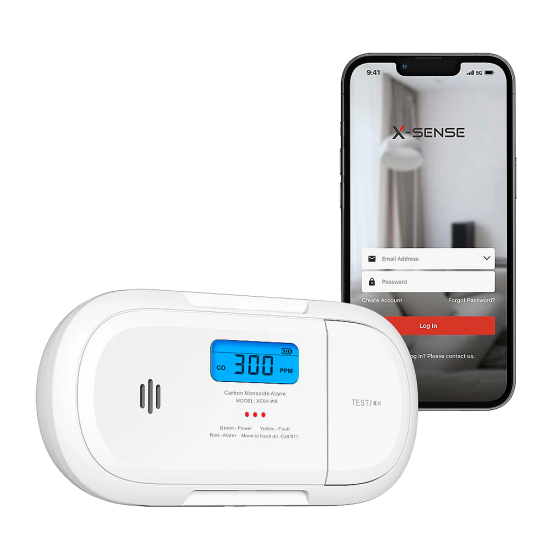 Rilevatore di Monossido di Carbonio Wi-Fi con Batteria Sostituibile