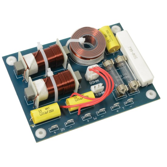 Crossover a 2 Vie 200W 3kHz per Impianti Audio Professionali, 4/8 Ohm