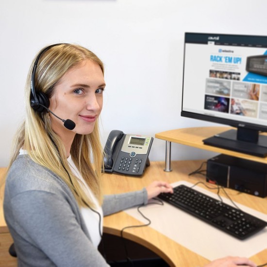 Cuffia USB Multimedia con Microfono Boom per Comunicazione e Multimedia