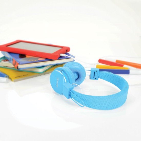 Cuffie per Bambini Blu con Microfono e Limitatore di Volume