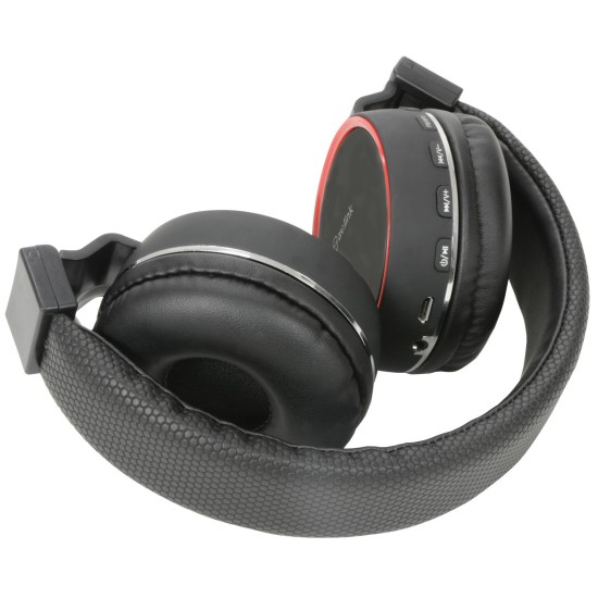 Cuffie Wireless Bluetooth Nere con Microfono e Bass Dinamico