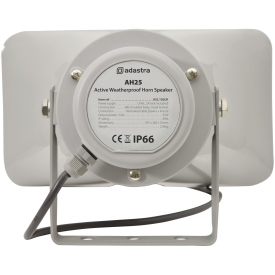 Diffusore a Tromba Attivo Resistente alle Intemperie 25W per Interni ed Esterni