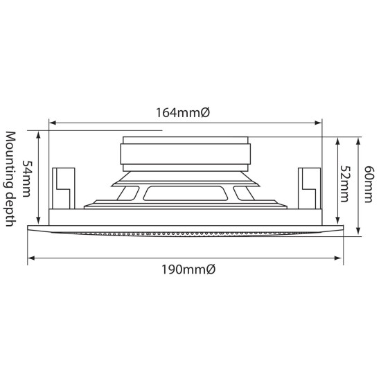 Diffusore da Soffitto 35W 5 Pollici con Griglia in Metallo per Audio Professionale