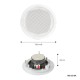 Diffusore da Soffitto 35W 5 Pollici con Griglia in Metallo per Audio Professionale