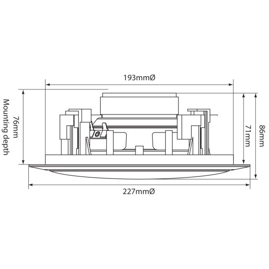 Diffusore da Soffitto con Doppia Bobina e Tweeter - Suono Stereo Ricco