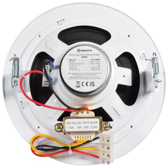 Diffusori da Soffitto 100V Quick Fit in Metallo 5.25in 6W Bianchi