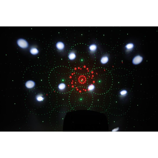 Effetto Luce 3-in-1 Butterfly: LED RGB e Laser per Spettacoli