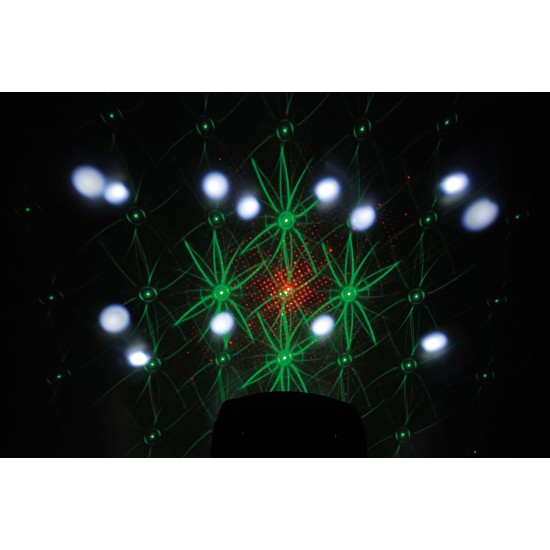 Effetto Luce 3-in-1 Butterfly: LED RGB e Laser per Spettacoli