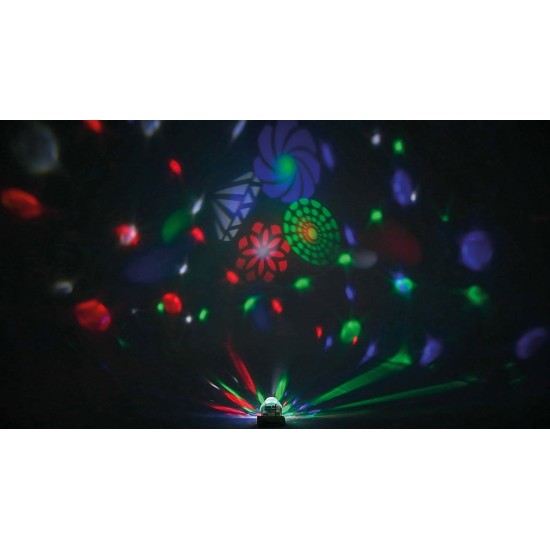 Effetto Luce LED da Tavolo con GOBOs per Feste e Piccoli Eventi