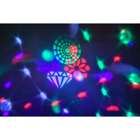 Effetto Luce LED da Tavolo con GOBOs per Feste e Piccoli Eventi