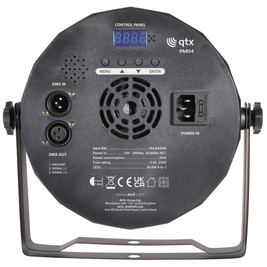 Faretto LED PAR54 Extra Piatto 4-in-1 RGBW per Effetti Luce Professionali