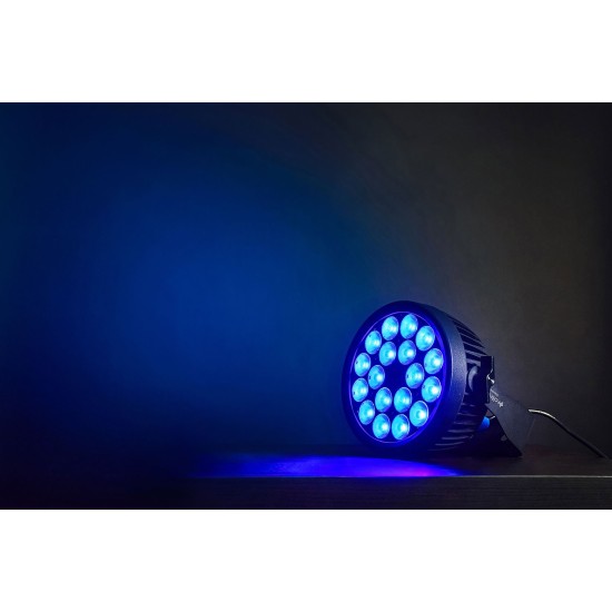 Faro LED 18 x 12W RGBWA+UV Silent PAR Can per Effetti Luce Silenziosi