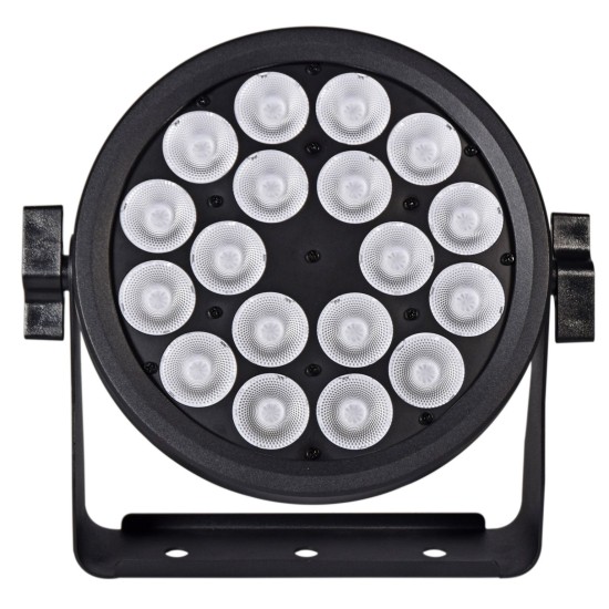 Faro LED 18 x 12W RGBWA+UV Silent PAR Can per Effetti Luce Silenziosi