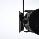 Faro LED Fresnel da Palco 100W con Zoom Regolabile e Luce Bianca Fredda/Calda