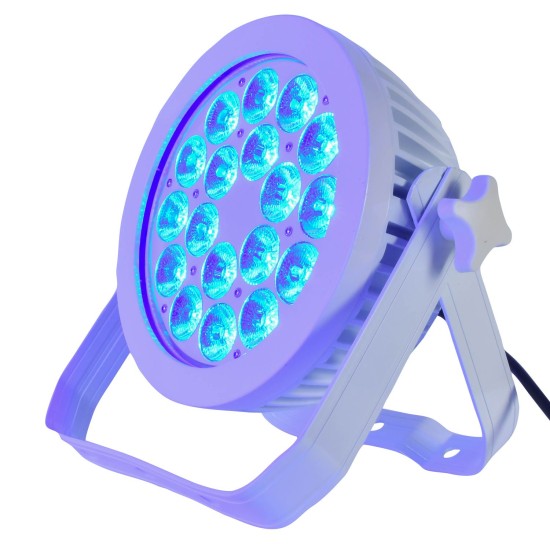 Faro LED Silenzioso 18 x 12W RGBWA/UV per Eventi e Ambienti Silenziosi
